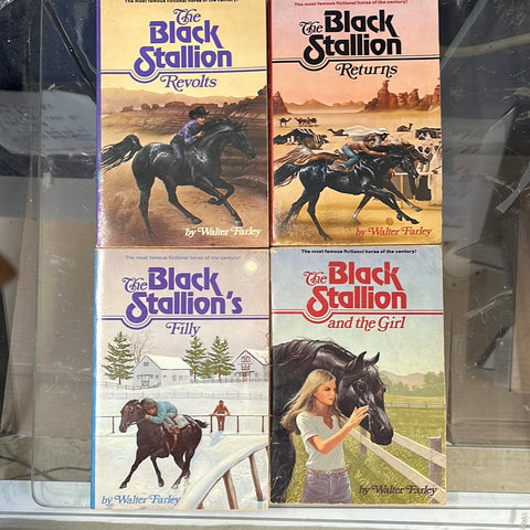 Collection of FOUR Vintage paperback Horse books - gently used condition