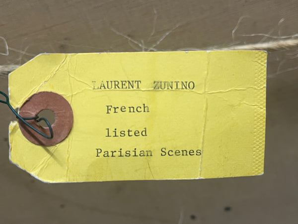 Les amants de Paris (the lovers of Paris) by Laurent Zunino 1988 original framed painting