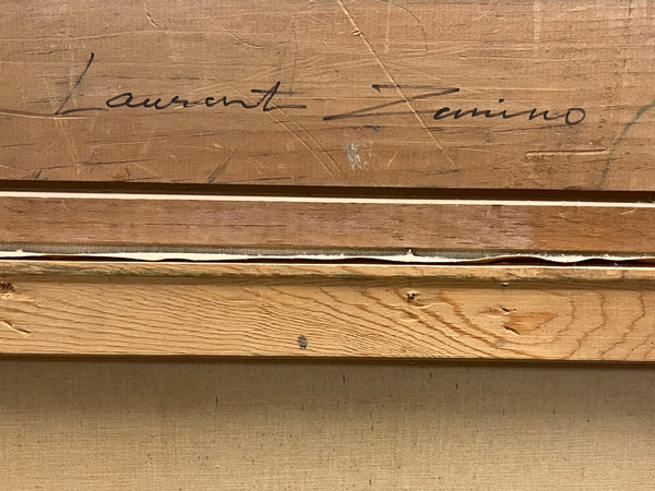 Les amants de Paris (the lovers of Paris) by Laurent Zunino 1988 original framed painting