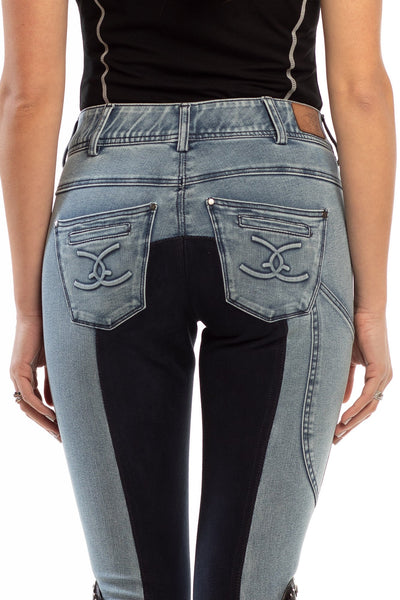 NEW Equestrian Jean - Full Seat with Cell Phone Pocket | 4-way stretch - Faded Blue