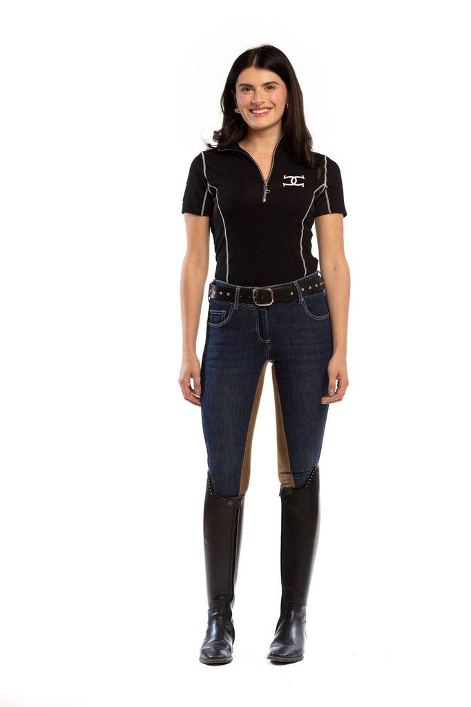 NEW Equestrian Jean - Full Seat with Cell Phone Pocket | 4-way stretch - Vintage Wash