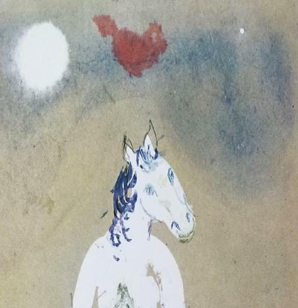 Marc Chagall "A Horse" mounted offset lithograph 1969