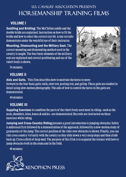 US Cavalry Training Films - 3 DVD set - 2 hours 23 minutes