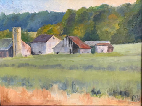 Lancaster Farm (ode to Doug Small) original oil by Richard F. Williams