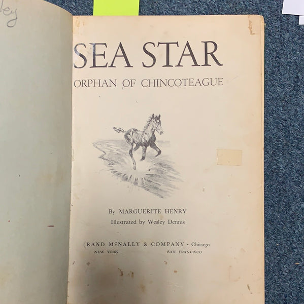 Sea Star: Orphan of Chincoteague - gently used hardcover by Marguerite Henry