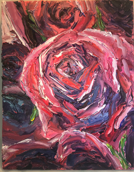 Feeling Rosey - Original on canvas  by Richard F. Williams-14” x 11”