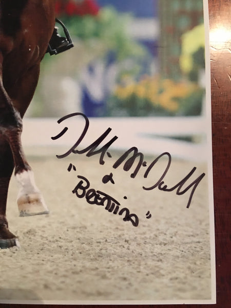 Debbie McDonald & Brentina signed photograph 8.5”x11”