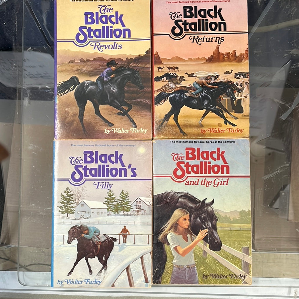 Collection of FOUR Vintage paperback Horse books - gently used condition